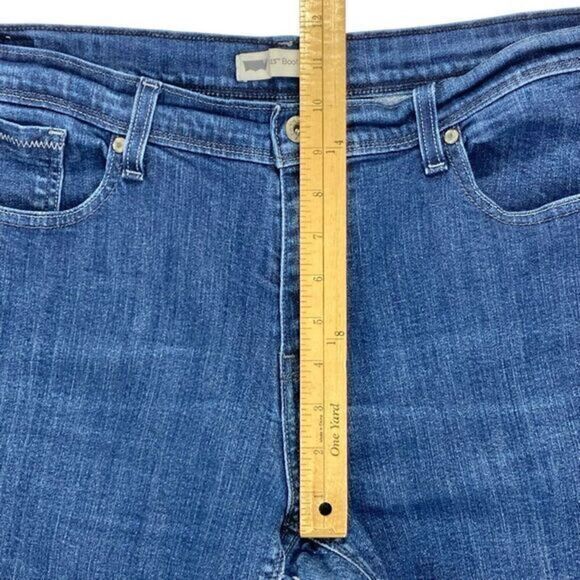 Levis 515 Bootcut Jeans Womens 31 x 30 Blue Medium Wash Stretch Rear Flap Pants - Picture 10 of 16